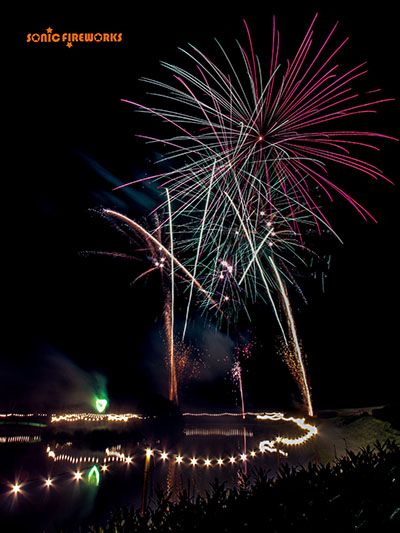 Fireworks at Woodford Farm, Somerset