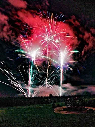 Fireworks at Harefield Barn, Devon