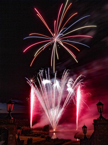 Fireworks at Woodbury Park, Devon