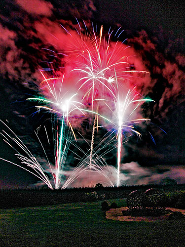 Fireworks at Harefield Barn, Devon