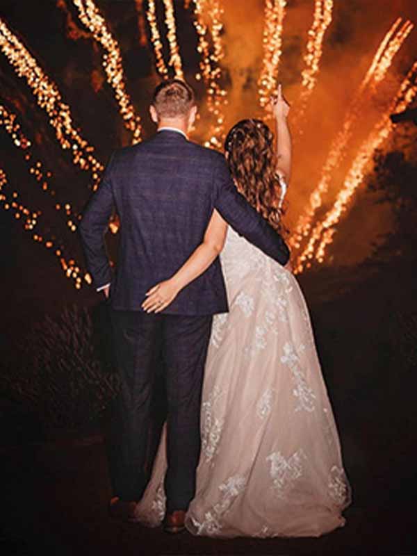 Fireworks at Glastonbury Wedding Venue